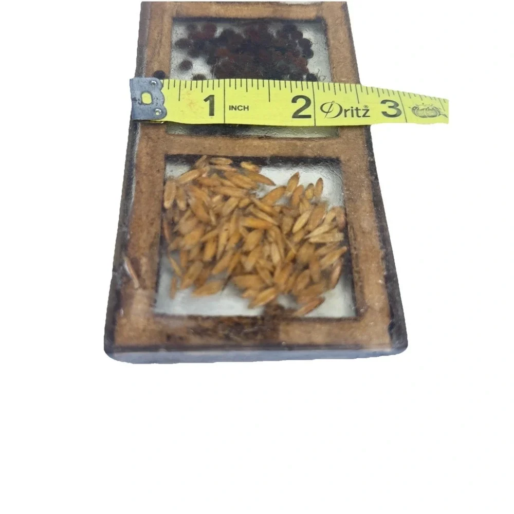 Vintage Mid Century Modern Shadowbox Grain Wall Hanging Set Of Two MCM Decor